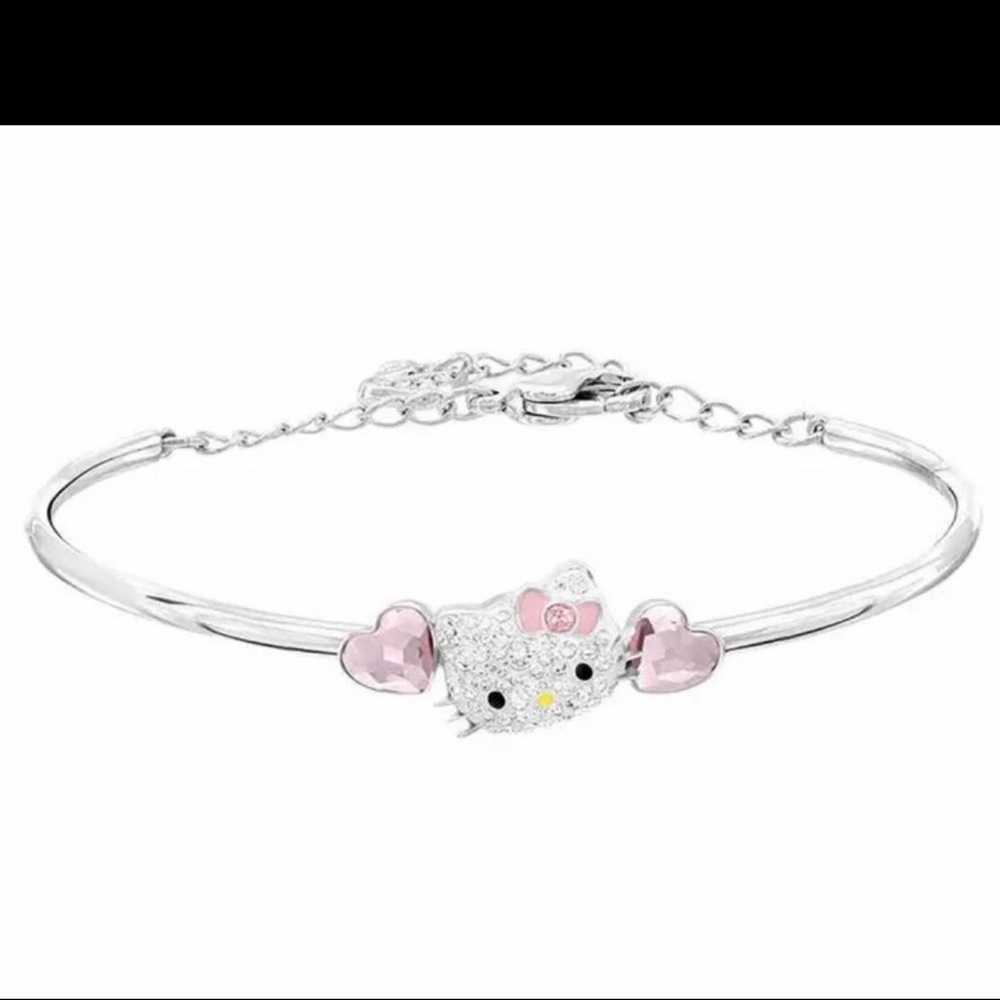 Hello kitty swarovski elements bracelet 925 stamped